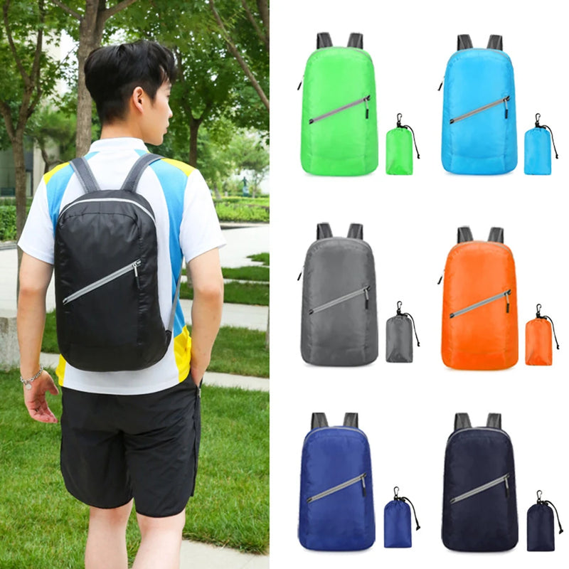 Mochila impermeable de gran capacidad para acampar, viajar, senderismo, ligera, plegable, duradera, para deportes al aire libre, funda para lluvia