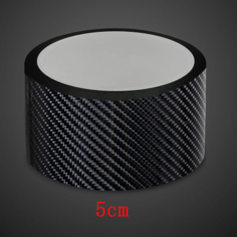 1M 3D Carbon Fiber Car Sticker DIY Paste Protector Strip Auto Door Sill Side Mirror Anti Scratch Tape Waterproof Protect Film