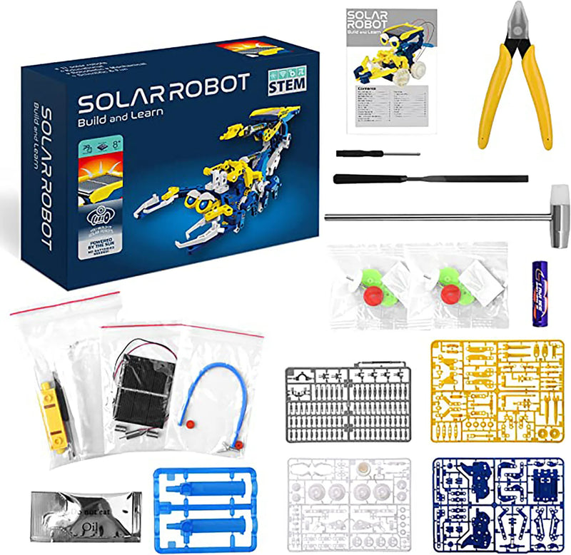 Juguetes de robot solar para niños 11 en 1, kit de ensamblaje de bricolaje educativo STEM, juego de construcción científica, regalos para niños y niñas, kit solar