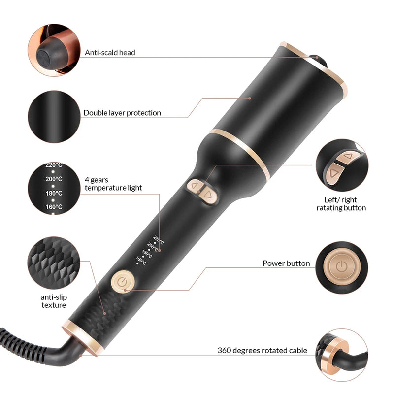 Automatically Hair Curler Automatic Looper Wavy Crimping Curl Tool Wave Roll Ferro Ringlet Loop Roller Electric Curly Waver Iron