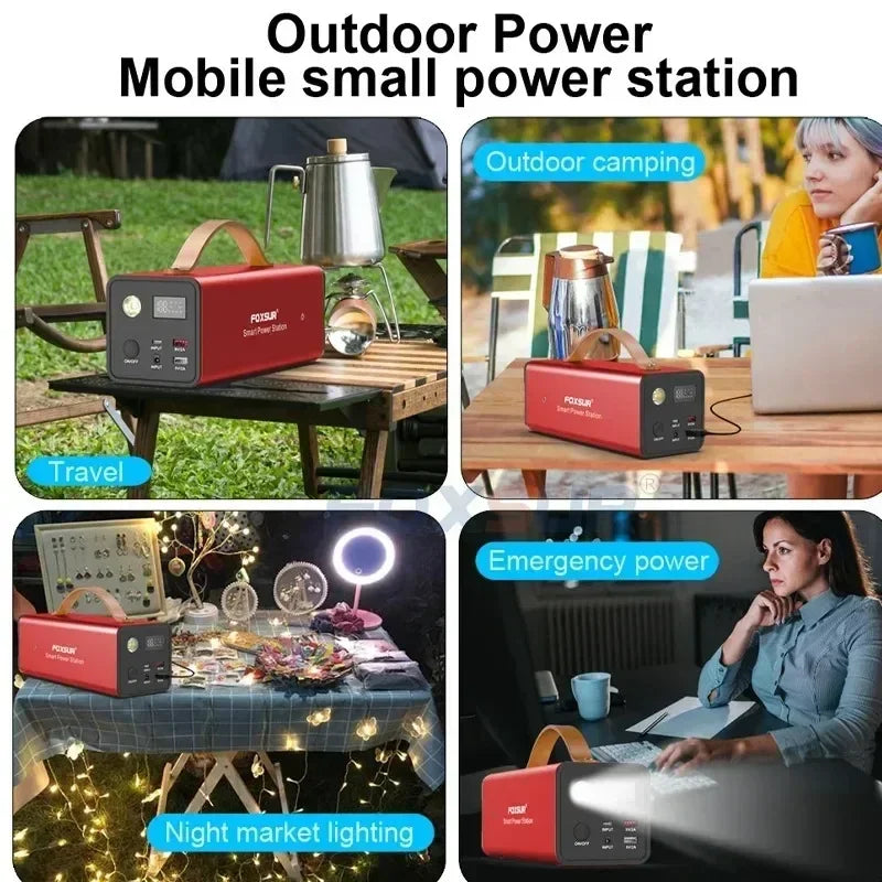 200Wportablepower bank large capacity lithium iron phosphate battery solar generator outdoor campingtravelemergency power supply