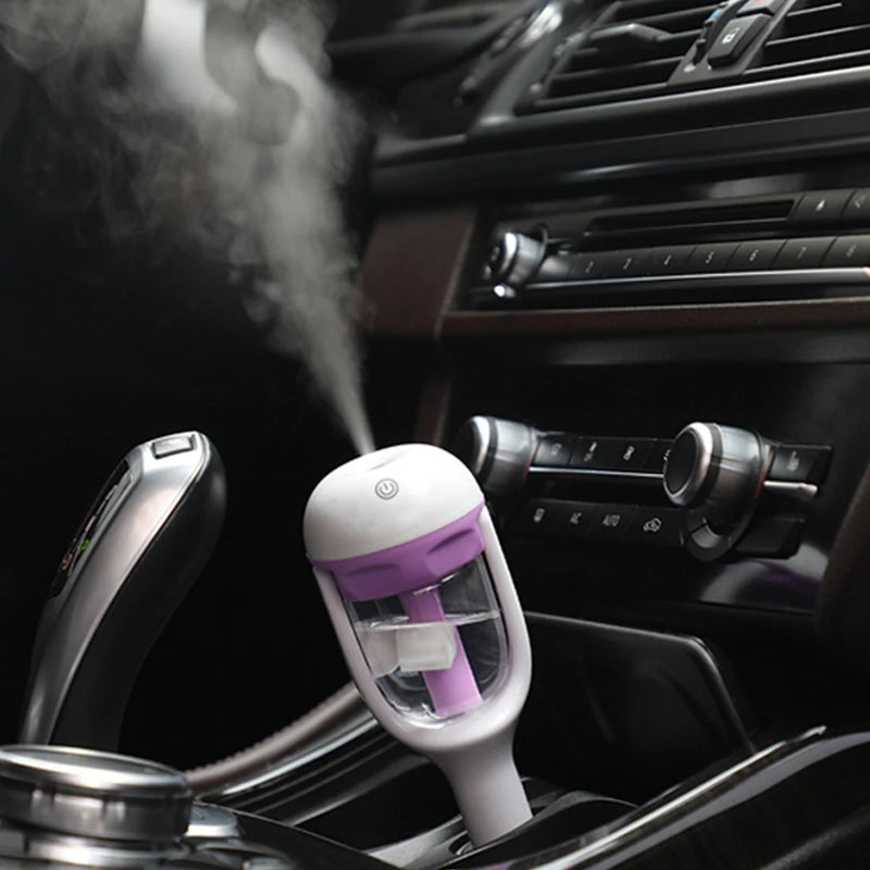 Mini humidificador de aire para coche, purificador de aire a vapor, difusor de aroma, difusor de aceites esenciales para aromaterapia, pulverizador automático para coche