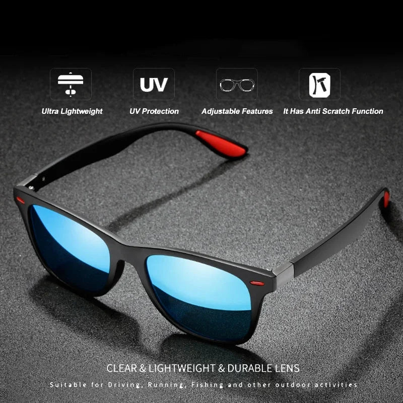 Gafas de sol con protección UV para conducir, gafas de sol polarizadas con montura de PC para hombre, gafas de sol deportivas para exteriores, gafas de sol para conducir de día y noche