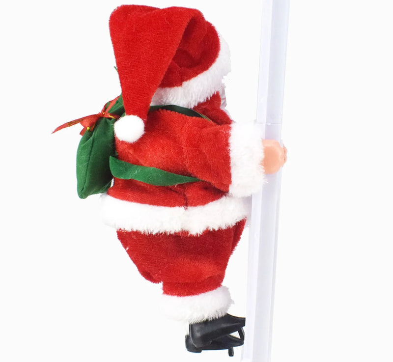 2024 Santa Claus Climbing Rope Electric Climbing Ladder Music Santa Claus Climbing Beads Santa Claus Music Electric Doll Decor