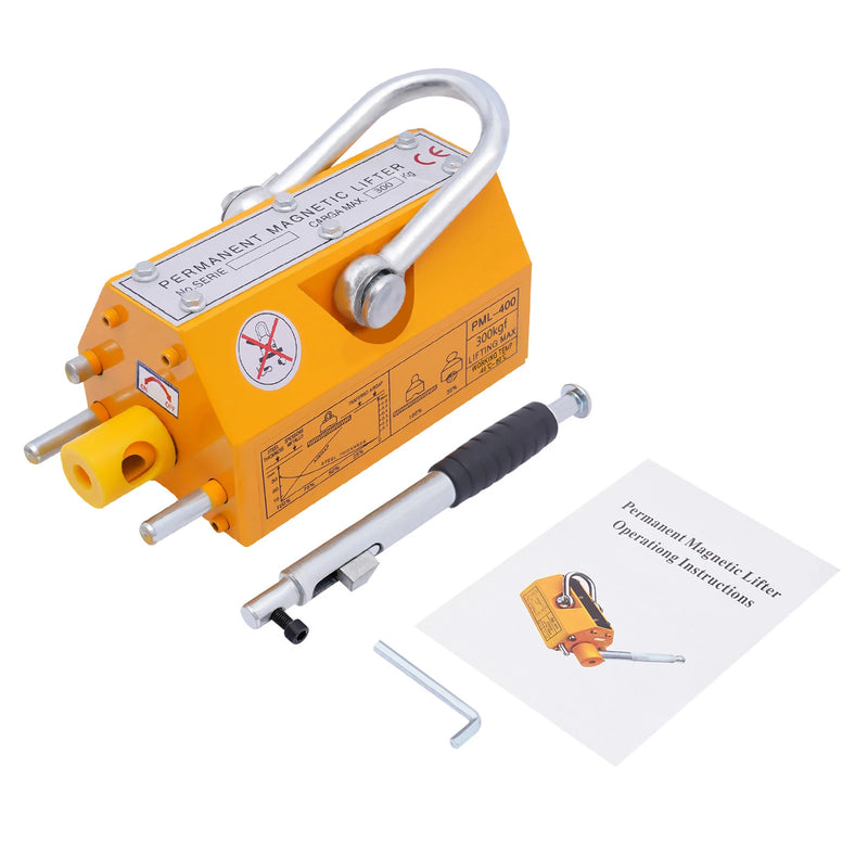 300kg/660lbs Steel Magnetic Lifter Heavy Duty Magnets Crane Hoist Lifting Magnet with Release Tool