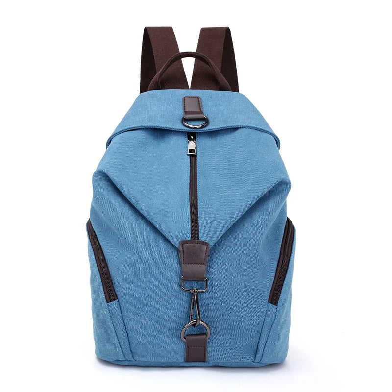 Fashion Canvas Female Backpack Multifuction Casual Backpack For Teenager Girls 2024 New Summer Women Large Capacity Shoulder Bag