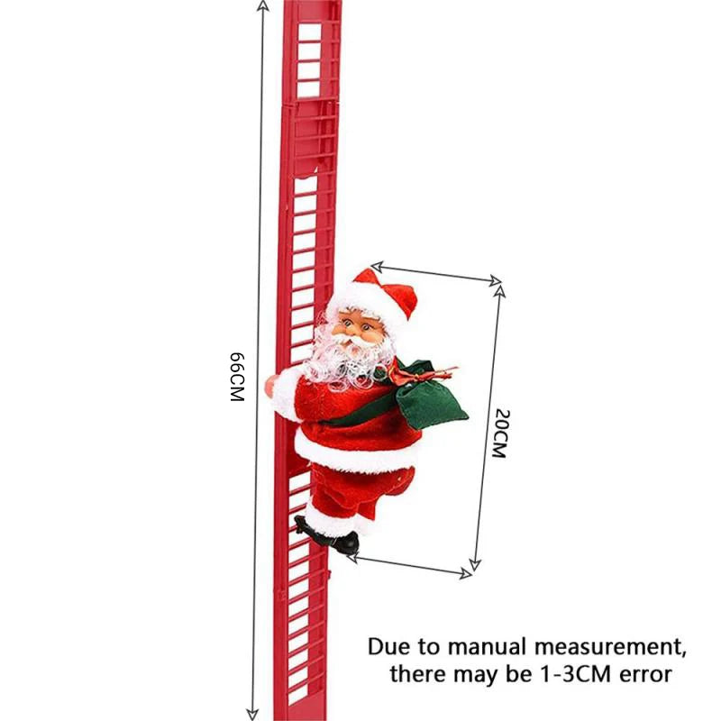 2024 Santa Claus Climbing Rope Electric Climbing Ladder Music Santa Claus Climbing Beads Santa Claus Music Electric Doll Decor