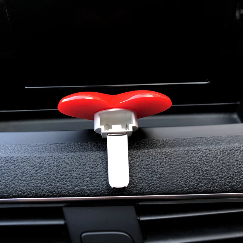 Red Heart Car Air Outlet Decorative Clip Car Perfume Lovely Heart Car Air Freshener Decorative Perfume Clip Auto Interior