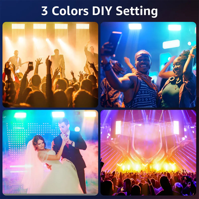 DayFlicker Strobe Lights 36 Pcs  Warm White Light + 648 Pcs 5050 RGB Stage Light for Wedding Xmas Birthday Club Live Concert