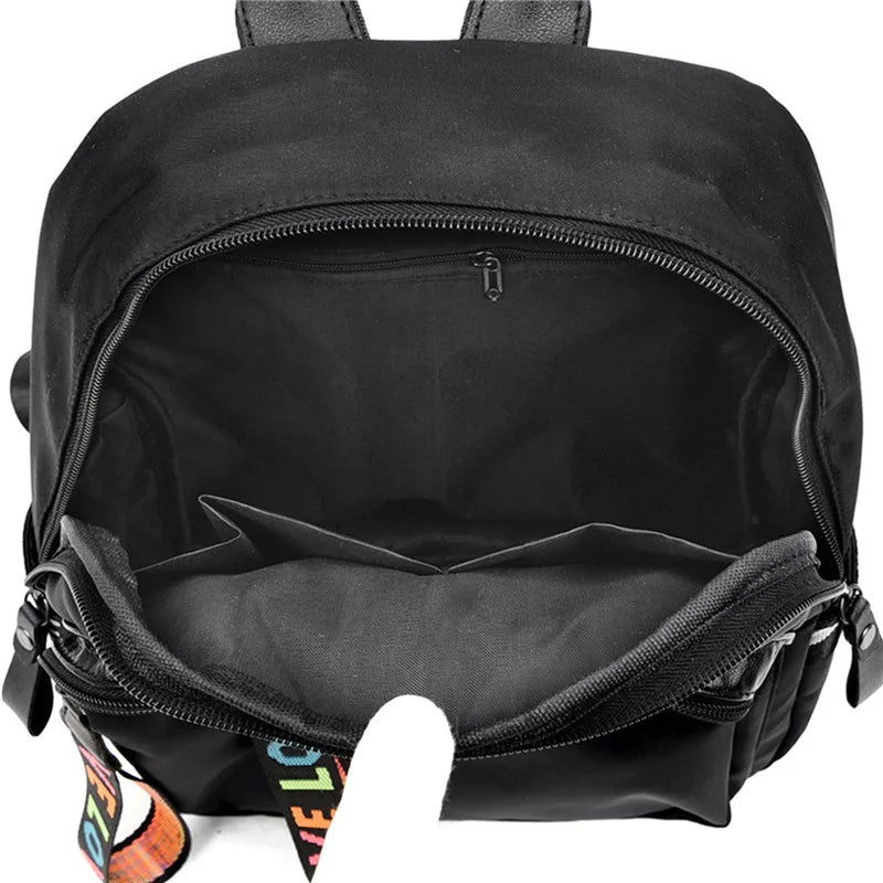 Mochila antirrobo de tela impermeable, bolso de hombro grande para mujer, mochila de viaje informal sencilla de gran capacidad para adolescentes