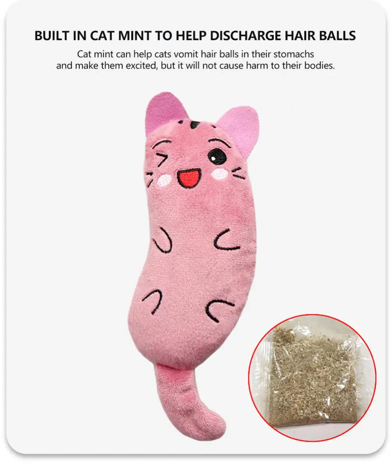 6-1PCS Catnip Toys Funny Interactive Plush Super Soft Pet Kitten Teeth Grinding Cat Toy Claws Thumb Bite Cat Mint Cats Pet Toys