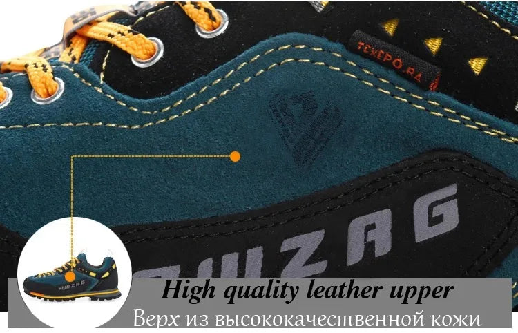 Fashion Waterproof Hiking Shoes Men's Climbing Shoes Anti-collision Fashion Outdoor Casual Lace-up Sneakers