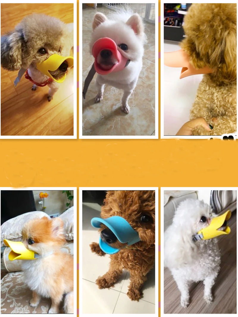 Dog Muzzle Silicone Mask Duck Muzzle Mask for Pet Dogs Anti Bite Stop Barking Small Large Dog Mouth Muzzles Pet Dog Accessories