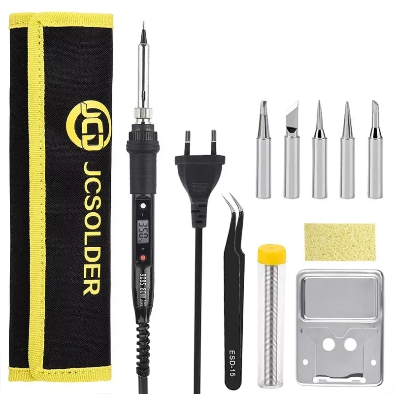 JCD Soldering Iron 80W Professional Digital display  Adjustable Temperature Welding Tools Soldering Iron For Soldering 110V/220V