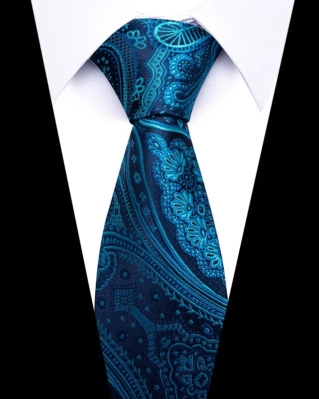 High-quality Wedding Ties For Men Fashion New Style Blue Strip Print Neckties Daily Office Apparel Accessories Gift For Man