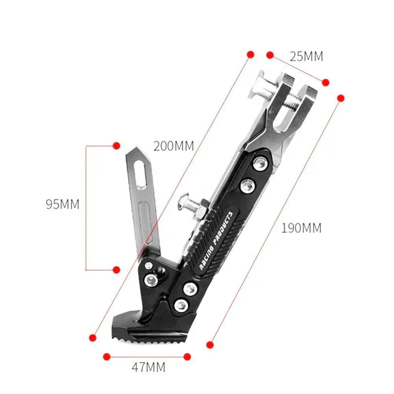 Soporte de pie antideslizante ajustable universal para motocicleta, soporte de pie de metal para bicicleta, soporte de estacionamiento, accesorio para motocicleta