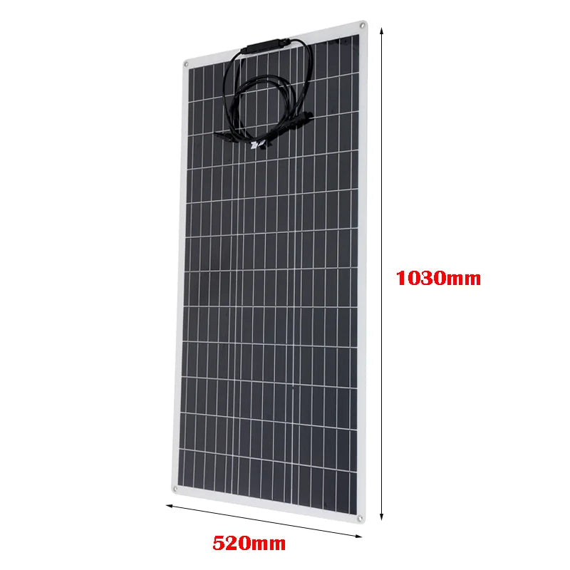 600w 300w flexible solar panel for 12v solar cell battery charger kit photovoltaic system for car boats marine motorhome Vans