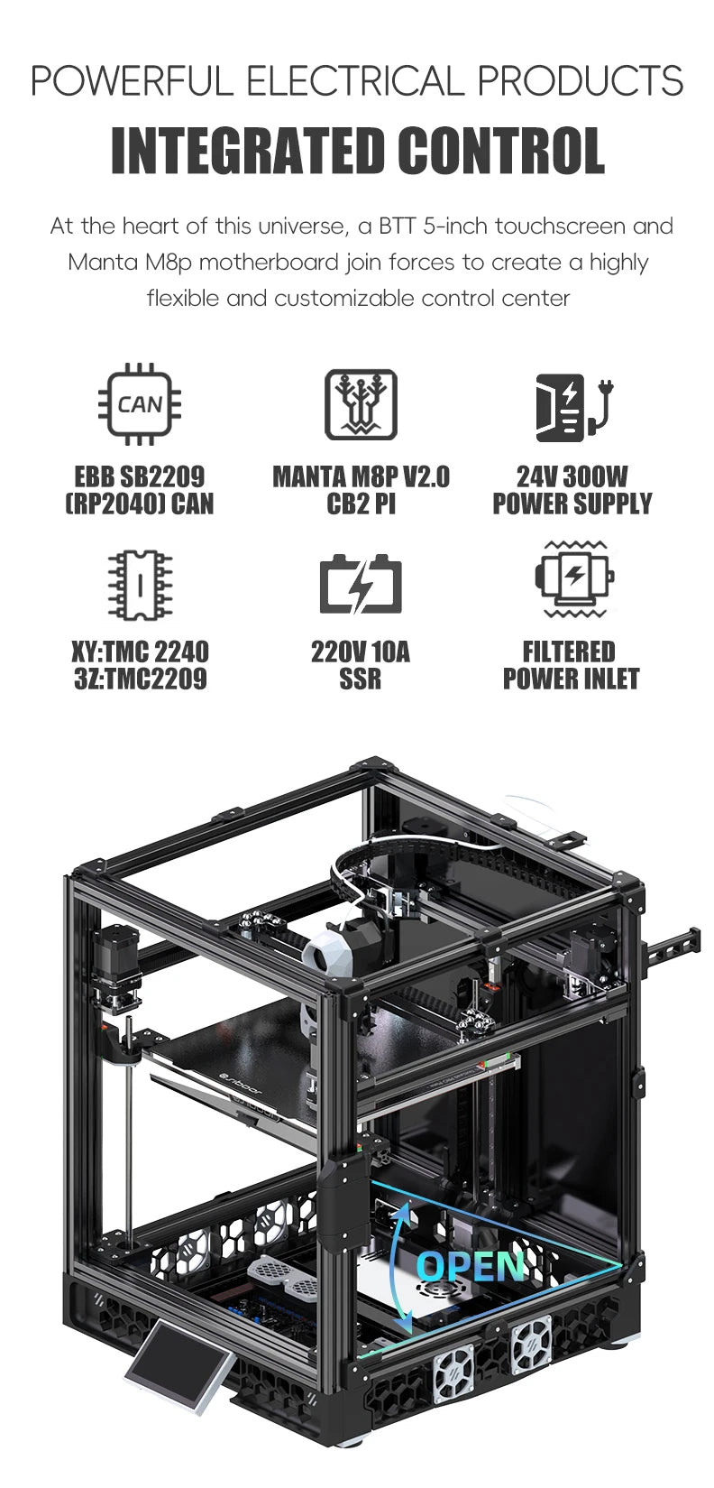 Voron Trident SIBOOR [junio de 2024] Impresora 3D CoreXY 4AWD con estructura de metal CNC, kits completos de impresora 3D DIY mejorada Stealthburner