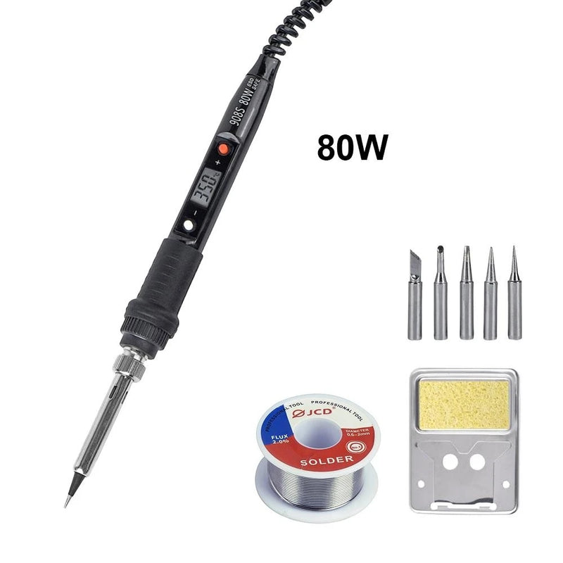 JCD Soldering Iron 80W Professional Digital display  Adjustable Temperature Welding Tools Soldering Iron For Soldering 110V/220V