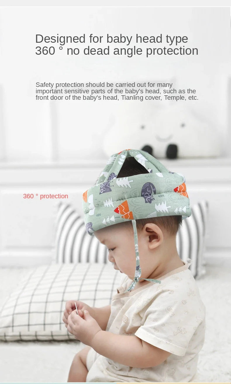 Casco de seguridad para bebés, gorro protector para la cabeza, almohadilla anticaídas para niños pequeños, casco protector ajustable para aprender a caminar