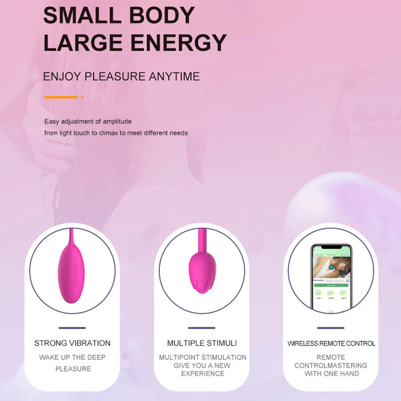 Wireless Bluetooth G Spot Dildo Vibrator for Women APP Remote Control Wear Vibrating Egg Clit Female Vibrating Panties Sex Toys