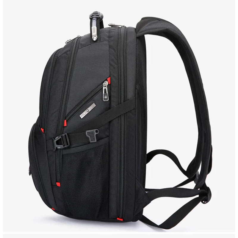 Mochila multifuncional suiza duradera para computadora portátil de 17 pulgadas, bolsa de viaje, mochila universitaria, puerto de carga USB, resistente al agua