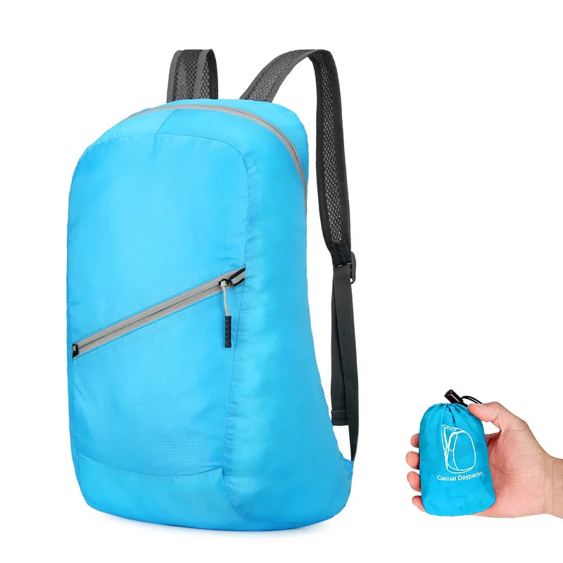 Mochila impermeable de gran capacidad para acampar, viajar, senderismo, ligera, plegable, duradera, para deportes al aire libre, funda para lluvia