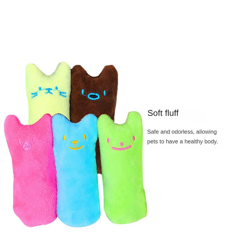 6-1PCS Catnip Toys Funny Interactive Plush Super Soft Pet Kitten Teeth Grinding Cat Toy Claws Thumb Bite Cat Mint Cats Pet Toys