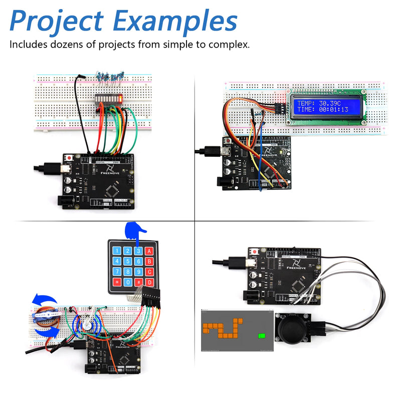 Freenove RFID Starter Kit V2.0 for Arduino UNO R3 V4, 267-Page Detailed Tutorial, 198 Items, 49 Projects