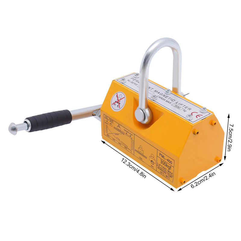 300kg/660lbs Steel Magnetic Lifter Heavy Duty Magnets Crane Hoist Lifting Magnet with Release Tool