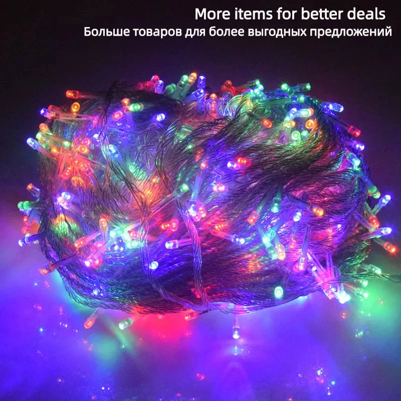 holiday Led christmas lights outdoor 5M10M led string lights decoration for party holiday wedding Garland