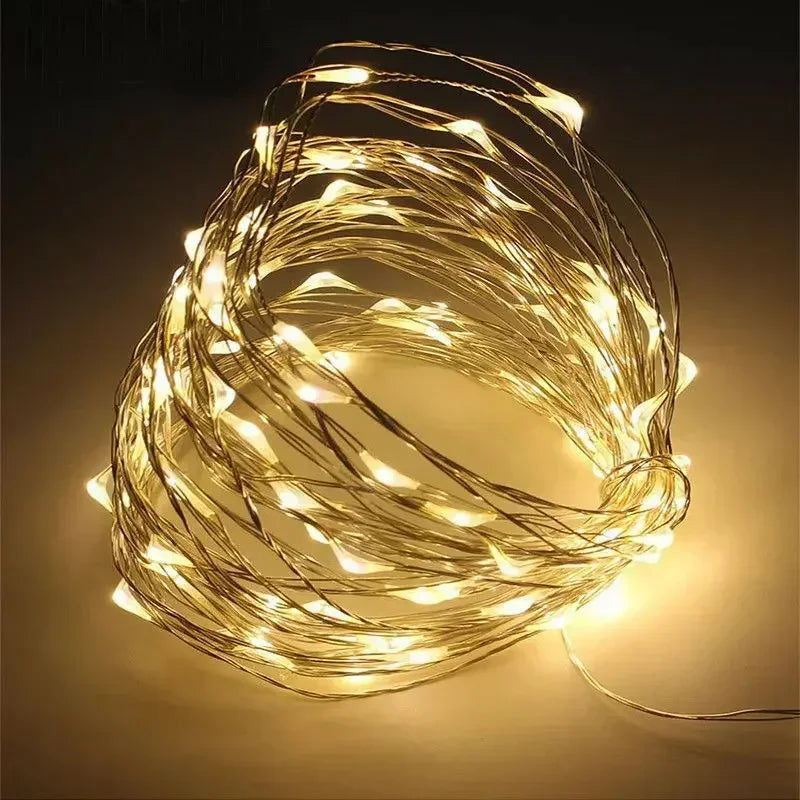 1M 2M 3M 5M 10M 20M 30M Copper Wire LED String lights Holiday lighting Fairy Garland For Christmas Tree Wedding Party Decoration