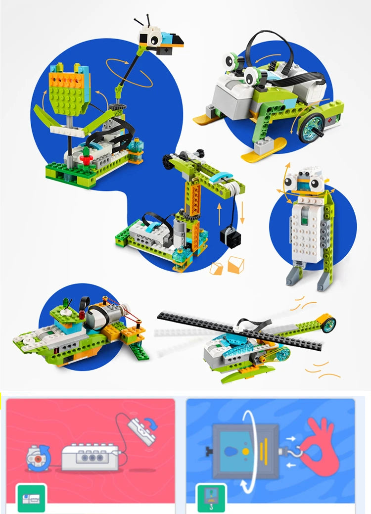 390 piezas de la tercera generación WeDo 2.0 Core Set Scratch 3.0 Robotics Construction School STEAM Kit de ladrillos educativos Juguetes Regalos