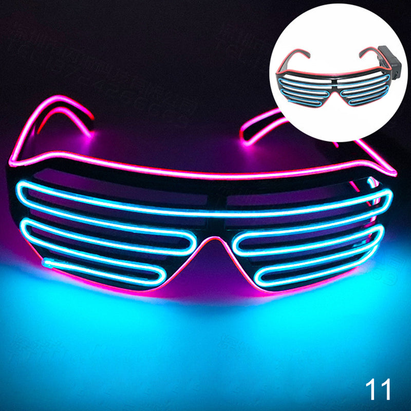 Glowing Glasses LED Gafas Luminous Bril Neon Christmas Glow Sunglasses Flashing Light Glass for Party Supplies Prop Costumes New