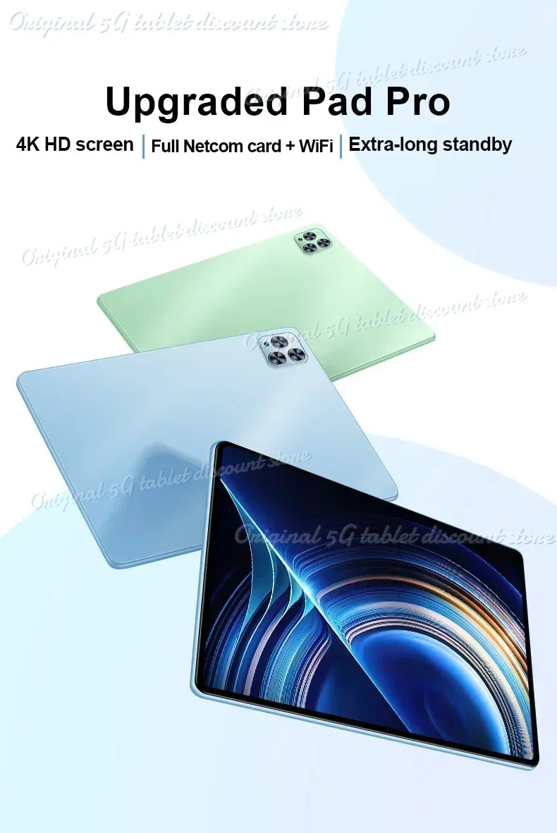 New Original Pad 8 Pro Tablet 10.1 inch Android 13 Snapdragon 8gen2 Global 16GB+1024GB 10000mah 5G Dual SIM WIFI  HD Full Screen