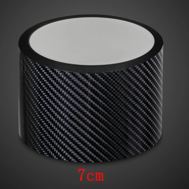 1M 3D Carbon Fiber Car Sticker DIY Paste Protector Strip Auto Door Sill Side Mirror Anti Scratch Tape Waterproof Protect Film