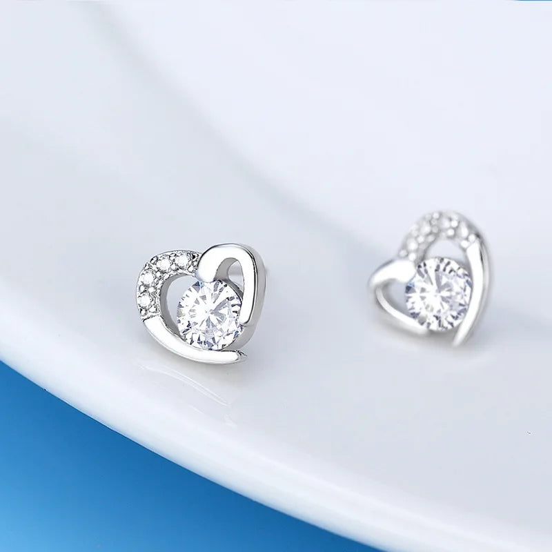 Pendientes de plata de ley 925 con circonitas de alta calidad para mujer, accesorios de joyería fina para bodas, regalo