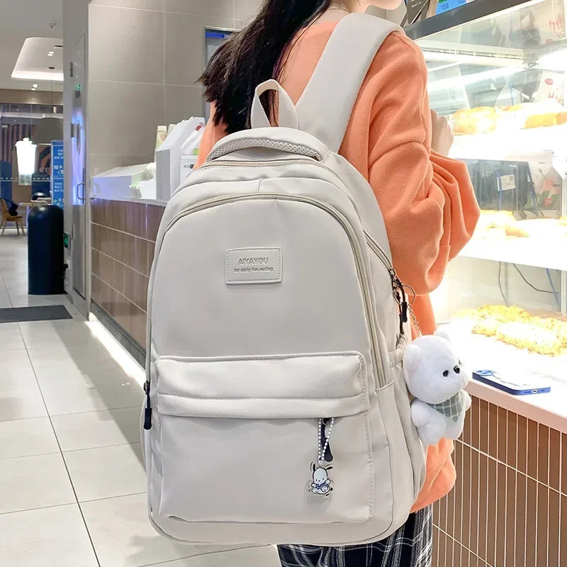 2024 New Female Fashion Lady High Capacity Waterproof College Backpack Trendy Girls Laptop School Bags Cute Girl Travel Book Bag