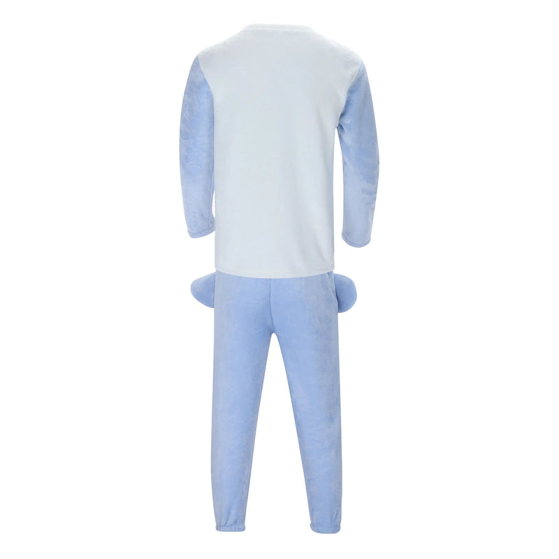 Pijama divertido de elefante para hombre, conjunto de dos piezas con remera y pantalones divertidos, regalo para hombre, ropa de casa cálida y gruesa para invierno