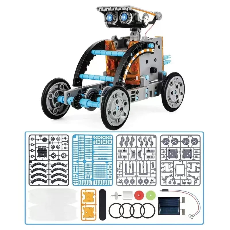 Kits de robots solares 12 en 1 para hacer uno mismo, bloques de construcción, ciencia de alta tecnología, ladrillos para ensamblar, juguetes educativos para niños, regalo para niños 13 en 1