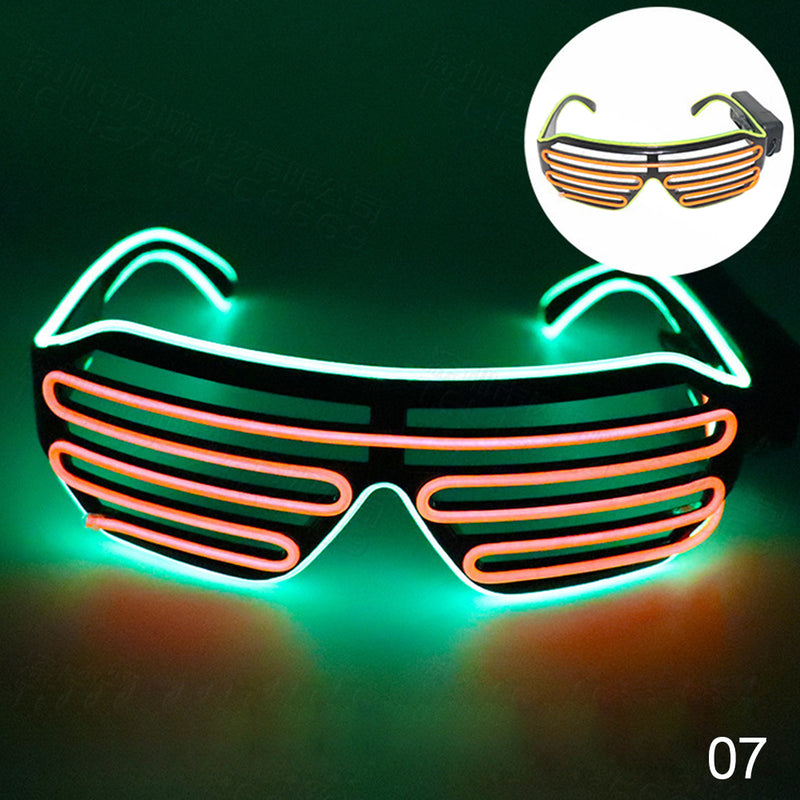 Glowing Glasses LED Gafas Luminous Bril Neon Christmas Glow Sunglasses Flashing Light Glass for Party Supplies Prop Costumes New