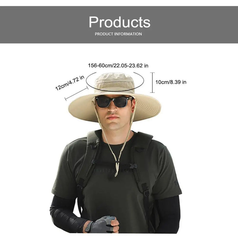 Para acampar al aire libre, pescar, hacer senderismo, protector solar, sombrero de pescador, gorra con ventilador solar, gorra de carga solar portátil con ventilador adecuada