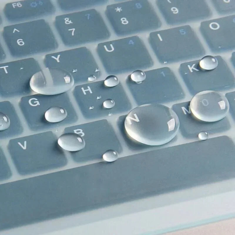 Fundas de silicona transparentes para teclado de 10/14/15,6 pulgadas, impermeables, a prueba de polvo, película protectora para teclado de computadora portátil para MacBook