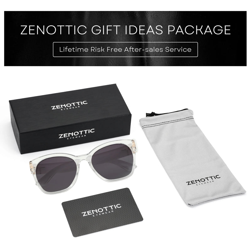 ZENOTTIC 2024 Gafas de sol polarizadas originales con montura de mariposa gruesa para mujer, gafas de sol con protección UV400, estilo ojo de gato