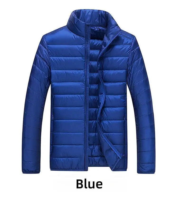 UETEEY Otoño Invierno Nueva Chaqueta Ultraligera de Plumón de Pato Blanca para Hombre Impermeable Casual para Exteriores Portátil Ligera Abrigos Acolchados Masculinos