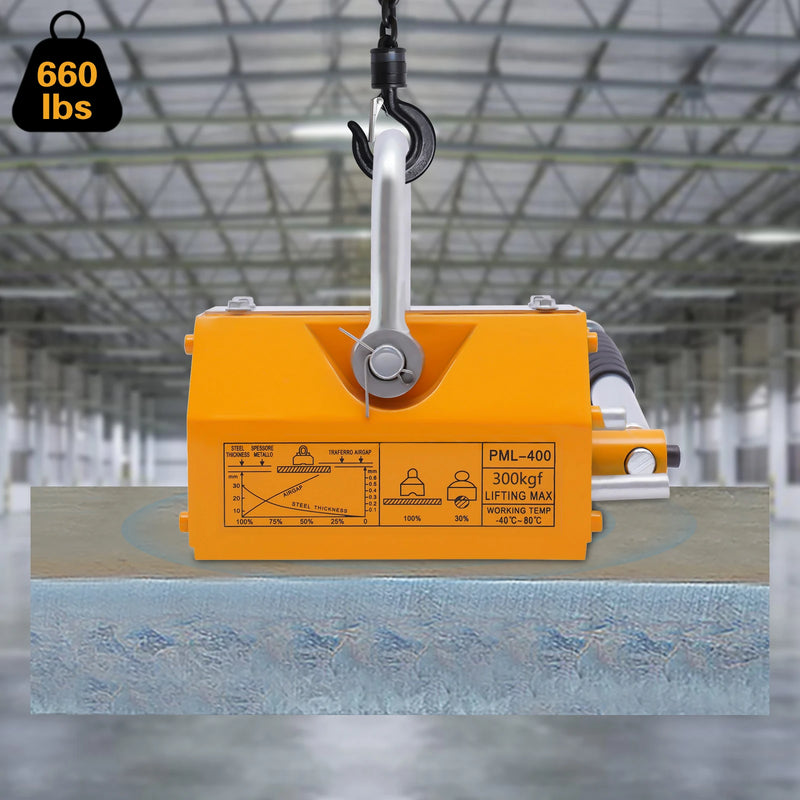 300kg/660lbs Steel Magnetic Lifter Heavy Duty Magnets Crane Hoist Lifting Magnet with Release Tool