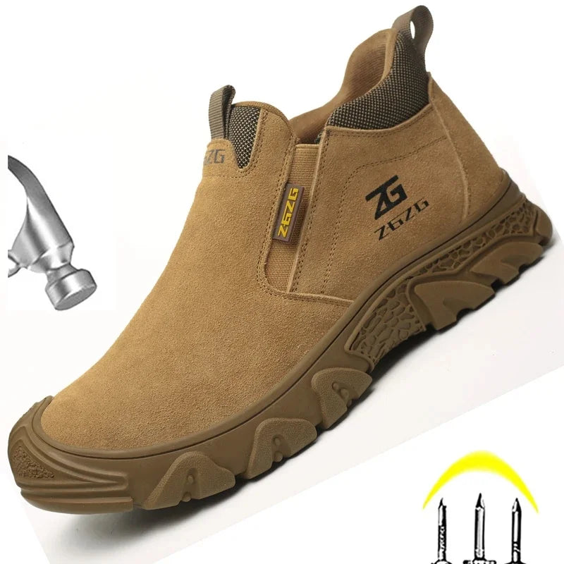 Botas de trabajo para soldar antiescaldaduras, de talla grande 48, para hombre, antigolpes, antiperforación, de seguridad, indestructibles