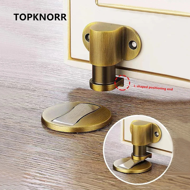 Adjustable Suction No Punching 304 Stainless Steel Door Suction Lift Door Collision Preventer Toilet Strong Magnetic Door Stop