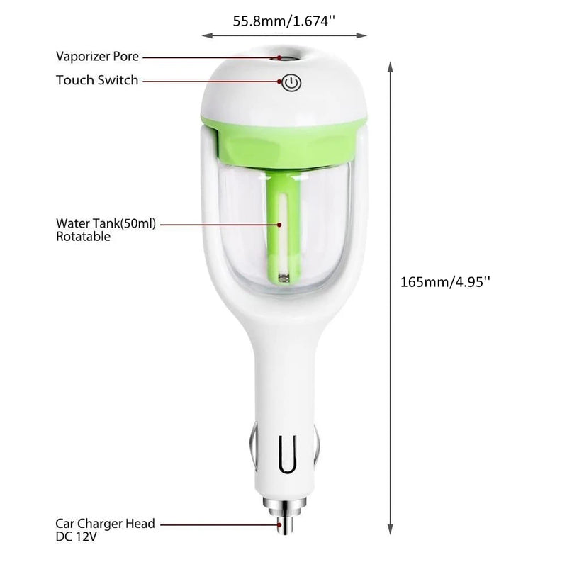 Mini humidificador de aire para coche, purificador de aire a vapor, difusor de aroma, difusor de aceites esenciales para aromaterapia, pulverizador automático para coche