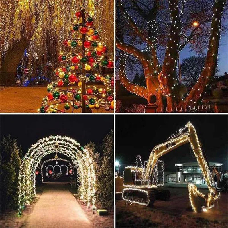 1Pack Solar String Light Fairy Garden Waterproof Outdoor Lamp 6V Garland For Christmas Xmas Holiday Party Home Decoration